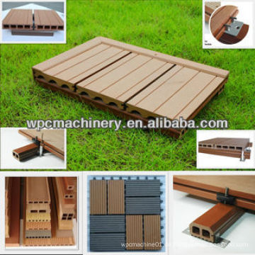 Test arbeiten wpc pe decking Profile Extrusionslinie